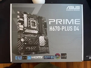 ASUS PRIME H670-PLUS D4 Motherboard ATX LGA1700 Socket H670 Chipset USB 3.2 Gen - Picture 1 of 3