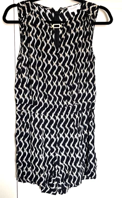 Mameluco Laundry By Shelli Segal para mujer talla 2 negro blanco rayas carrera sin mangas Foto 1 de 4