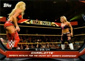 2016 Topps WWE Divas Revolution Best Matches plata #3 Charlotte Natalya/50 SP - Imagen 1 de 2