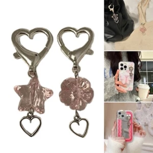 Stylish Acrylic Star Key Chain Charm With Flower Detail For Bag Accessories - Zdjęcie 1 z 11