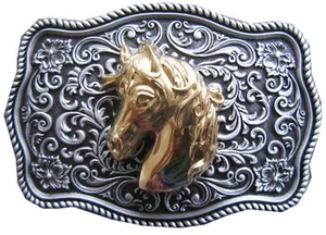 Horse XVII Gⁿrtelschnalle Horses Rider Western Cowboy Reiter Reiten Pferd Pferde - Picture 1 of 1