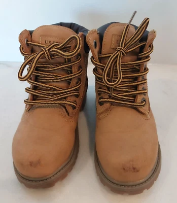 Botas de trabajo US Polo Assn Owen tostadas niños talla 11M *LEER Foto 1 de 4