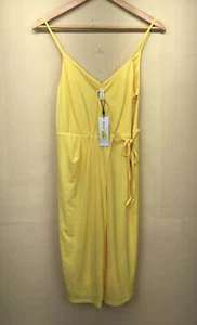 NWT BCBGeneration Yellow Wrap Dress Spaghetti Strap Lined Women Size XXS - Picture 1 of 10