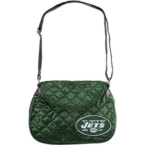 NFL Little Earth Women's New York Jets Quilted Saddle Bag Purse - NWT Cover