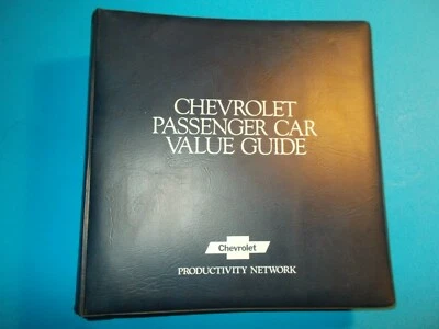 Chevrolet 1980 1981 1982 guía de valor para pasajeros en carpeta Camaro Corvette Foto 1 de 4