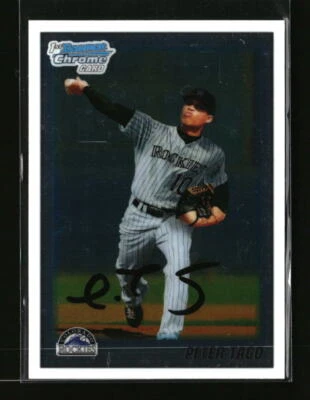 2010 Bowman Draft Chrome IP Autograph Peter Tago #BDPP25 Colorado Rockies - Image 1 of 2