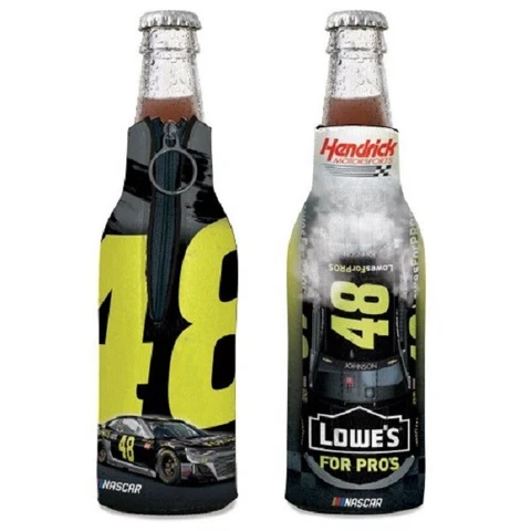 Jimmie Johnson 2018 Wincraft #48 Lowe's for Pros 12oz Bottle Cooler FREE SHIP Cover