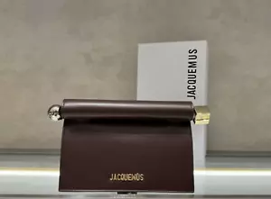 Jacquemus Pochette Rond leather Brown shoulder bag handbag - Picture 1 of 4