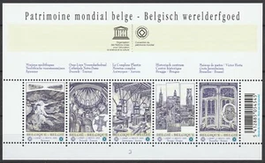 Bélgica 2009 UNESCO Patrimonio de la Humanidad Hoja MNH - Imagen 1 de 1