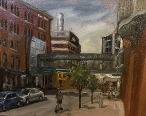 Downtown In Grand Rapids - Original Oil Painting - Picture 1 of 1