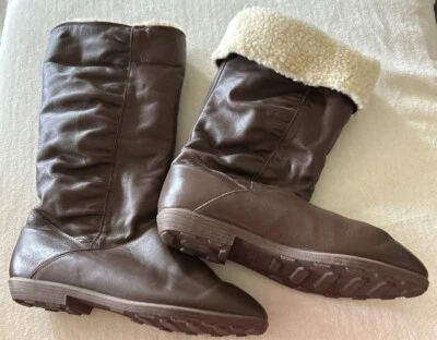 Botas De Colección Wn’s BASS Cuero de Oveja Marrón NUEVAS AÑOS 70 EXCELENTE CALIDAD ¡RARAS! Foto 1 de 4