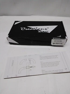 6" Satin Nickel - Pull Handle Back to Back Frameless Shower Glass Door - Image 1 of 4