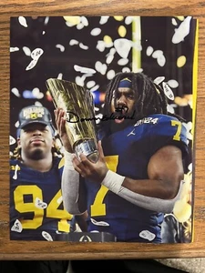#reprint Copy# Donovan Edwards signed 8x10 photo Michigan autographed 2023 Champ - Picture 1 of 1