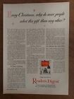 Readers Digest Magazine Christmas Gift Condensed Content 1958 Vintage Print Ad