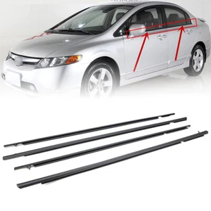 Window Molding Trim Seal Belt For Honda CIVIC Sedan 2006 2007 2008 2009 2011 - Picture 1 of 6