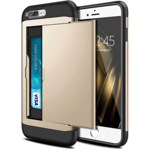 Slim Credit Card Holder Wallet Thin Slide Case Cover Phone 7/8 Plus X - Picture 1 of 5