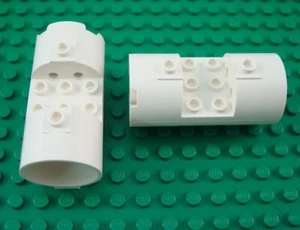 LEGO Lot of 2 White 3x6x2 Engine Cylinder Pieces - Picture 1 of 1