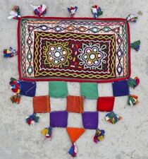 Ethnic Rabari Tribal Mirror Embroidery Tapestry Decor Door Valance Indian Toran