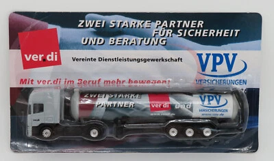 GRELL HO 1/87 CAMION CITERNE TRUCK TANKER SCANIA 124L 420 VPV VERSICHERUNGEN BOX - Photo 1/4