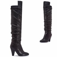 pvc thigh high boots wide fit