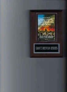 GRANIT BERG HOTSHOTS PLAKETTE NUR DIE TAPFEREN FEUERWEHR FEUERWEHRLEUTE FEUER - Bild 1 von 1