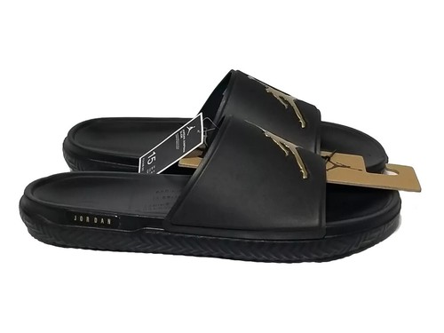 Air Jordan Slide Sandalo Tg 15 Nero Oro Metallizzato' FQ1598 007 Uomo Jumpman Nike