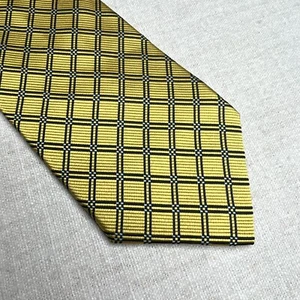 Bergamo New York Mens Tie Gold Geometric Necktie 58” X 4” - Picture 1 of 4