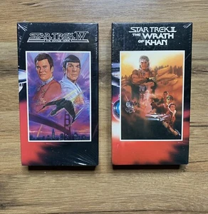 Star Trek II: The Wrath of Khan VHS and Star Trek IV: The Voyage Home Sealed - Picture 1 of 4