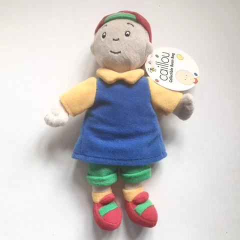 2002 Caillou Bean Bag Plush Toy Doll Cinar Irwin New with Tag 7 Inch PBS Cover