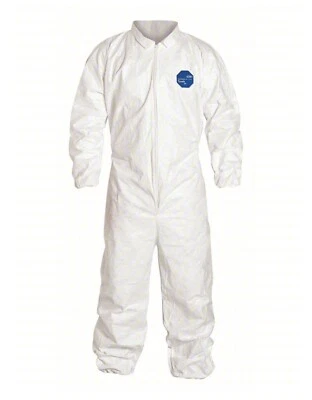 DuPont Tyvek 400 Collared Coverall Elastic White 6XL 25 Pcs TY125SWH6X0025NF-New