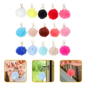 15 Stck. Kugel Ornamente Miss Pompom Schlüsselanhänger entzückend Taschenanhänger - Bild 1 von 12