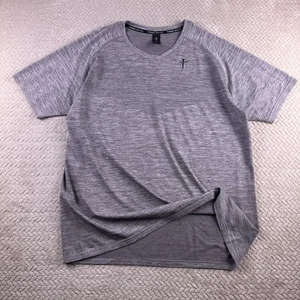 NWOT Three Nails Seamless Shirt Mens XXL Gray Gym Performance Vented T shirt - Picture 1 of 10