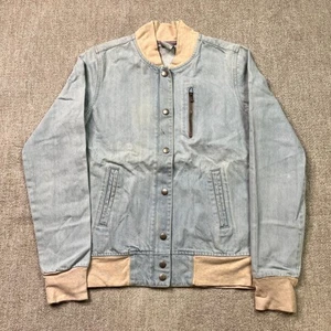 Nike Sportswear Bomber Jean Jacket Tracksuit Top 2000s Youth Full Zip Vintage M - Picture 1 of 11