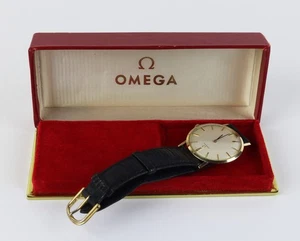 1960s Omega 14k Yellow Gold Men's 32mm Wristwatch w/Box - Picture 1 of 4