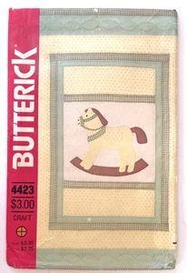 1970's Butterick Quilt Rocking Horse Pattern 4423 Size 34"x 43" - Picture 1 of 3