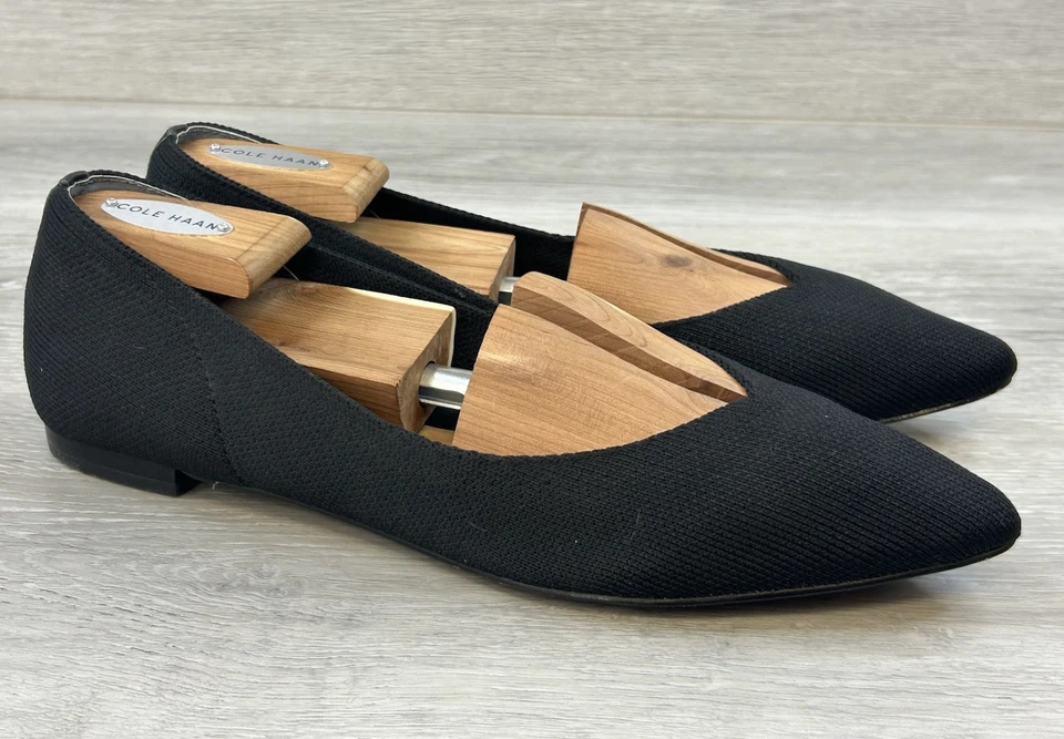 Corso Como Womens Ballet Flat 9.5 Black Pointed Toe Casual Comfort Slip-On Shoes - Image 1 of 4