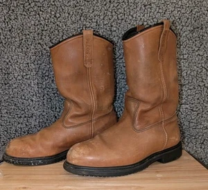 Red Wing Mens 11B Pecos 1105 Boots Shoes Brown Leather USA Work Cowboy Riding - Picture 1 of 11