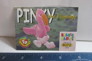 BEANIE BABIES TRADING CARD  SERIES II -Pinky the Flamingo #4072 Free Shipping - Picture 1 of 2