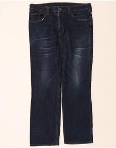 Pantalones de mezclilla rectos Mustang para hombre W36 L30 azul marino AH07 - Imagen 1 de 3