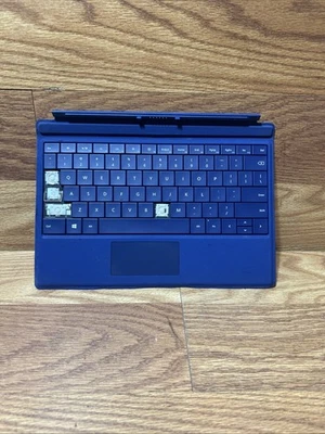 Microsoft 1654 Surface 3 Tipo Cubierta Teclado Azul - Pequeña Grieta Pero Funciona Foto 1 de 4