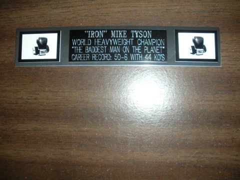 MIKE TYSON (BOXING) ENGRAVED NAMEPLATE FOR PHOTO/POSTER/GLOVES/TRUNKS Cover