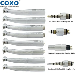 Turbina de mano de fibra óptica dental COXO CX207-G para acoplamiento KAVO Sirona NSK - Imagen 1 de 32