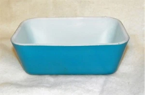 Vintage Pyrex Türkis Blau 502-8 Kühlschrank Schale Kasserolle ohne Deckel - Bild 1 von 3