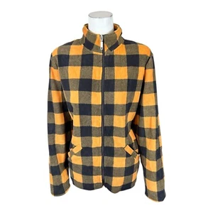Denim & Co. Printed Fleece Zip Front Long Sleeve Jacket w/ Pockets X-Large Size - Picture 1 of 2