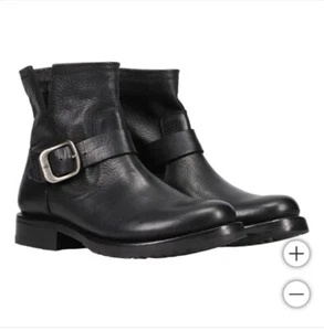 FRYE Veronica Flex Leder-Bootie antikschwarz MOTO abgenutzt $ 258 Einzelhandel Größe 6 - Bild 1 von 12