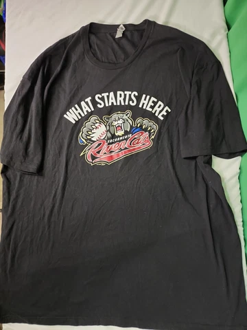 Sacramento River Cats Shirt Adult 3XL San Francisco Giants Black Cover