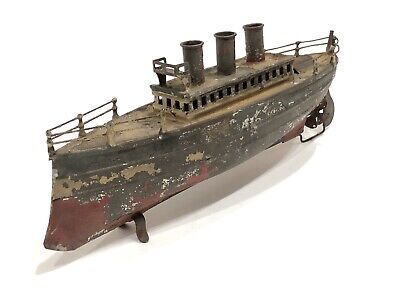 Antique Rare Wind Up Georges Carette Tinplate Ship Ocean Liner 1915 Germany • 416.85$