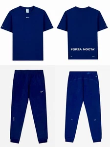 Nike x NOCTA Fleece Pant & Tee/T-shirt Matching Set 'Blue Void/White' NEW Sealed - Picture 1 of 8
