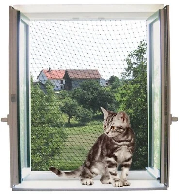 Katzenschutznetz Balkonnetz 2x3m Balkonschutznetz Katzennetz transparent Katze - Bild 1 von 4
