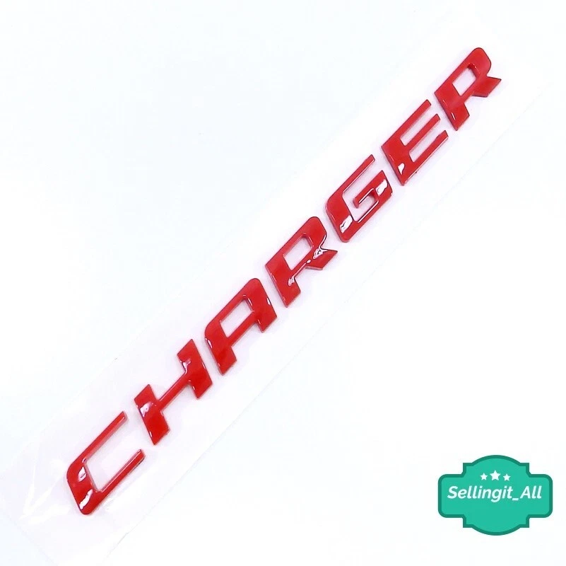 06-14 Cargador Tapa maletero emblema insignia placa de identificación trasero personalizado rojo brillante 09 10 11 12 Foto 1 de 1